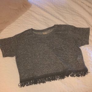 Hollister Shimmery Grey Top